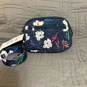 LUG | Super Coupe Convertible Crossbody Bag | Bright Floral Blue | NWT